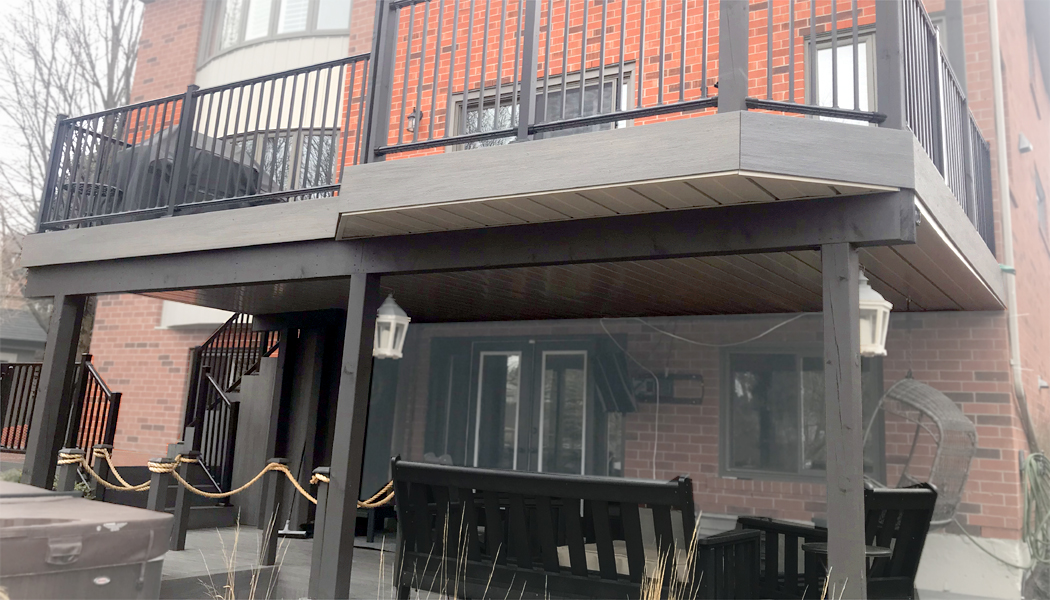 Alum Balusters Composite Deck w/Soffits