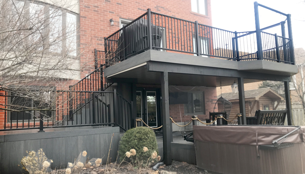 Alum Balusters Composite Deck w/ Soffits