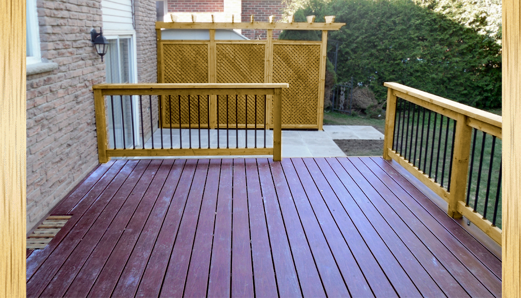 Gossen Vinyl Deck with Curved Bench